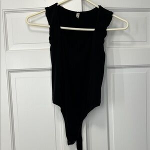 Free People Intimately Black Sleeveless Bodysuit